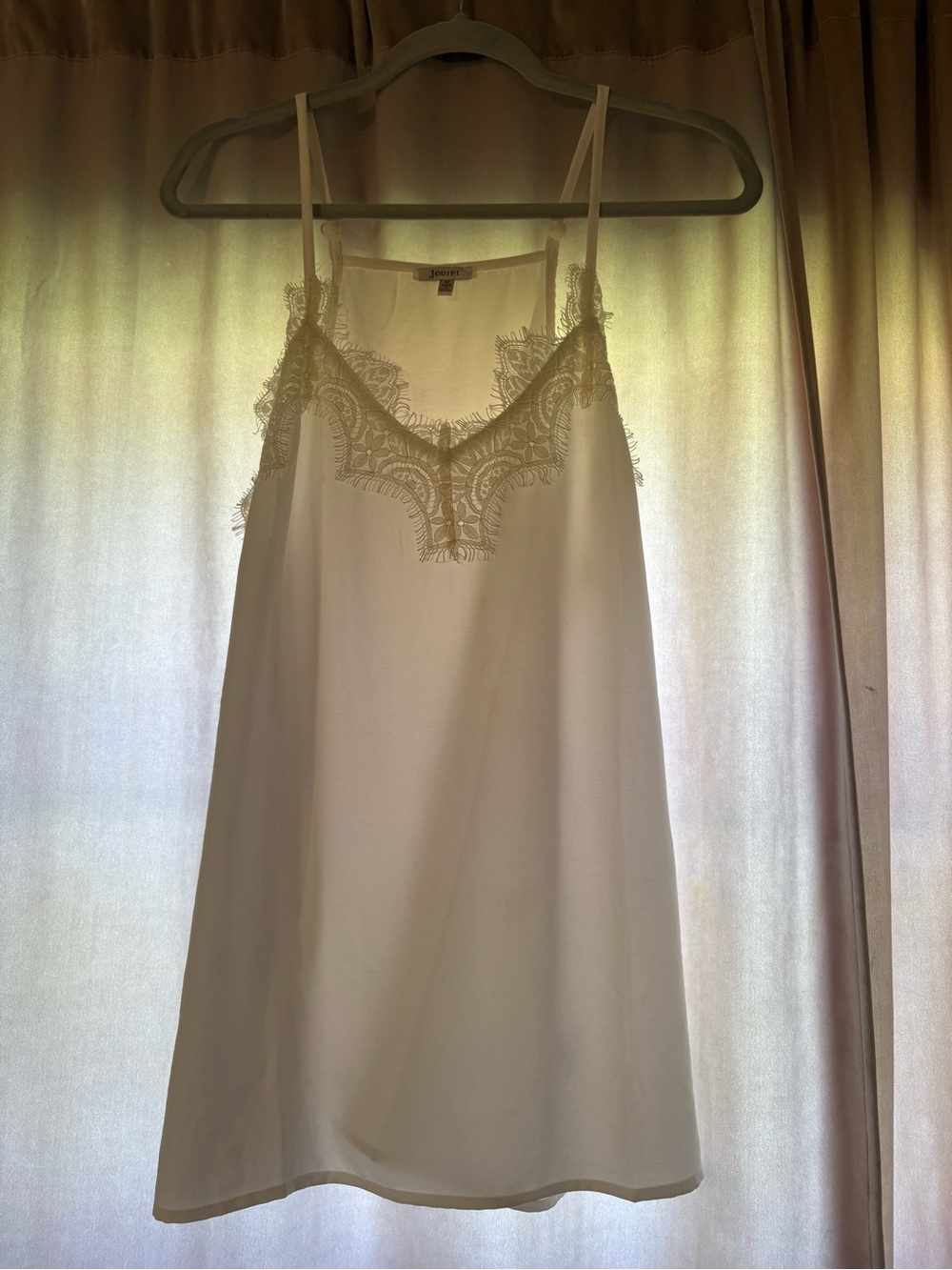 Lace-Trim Slip women’s top - White